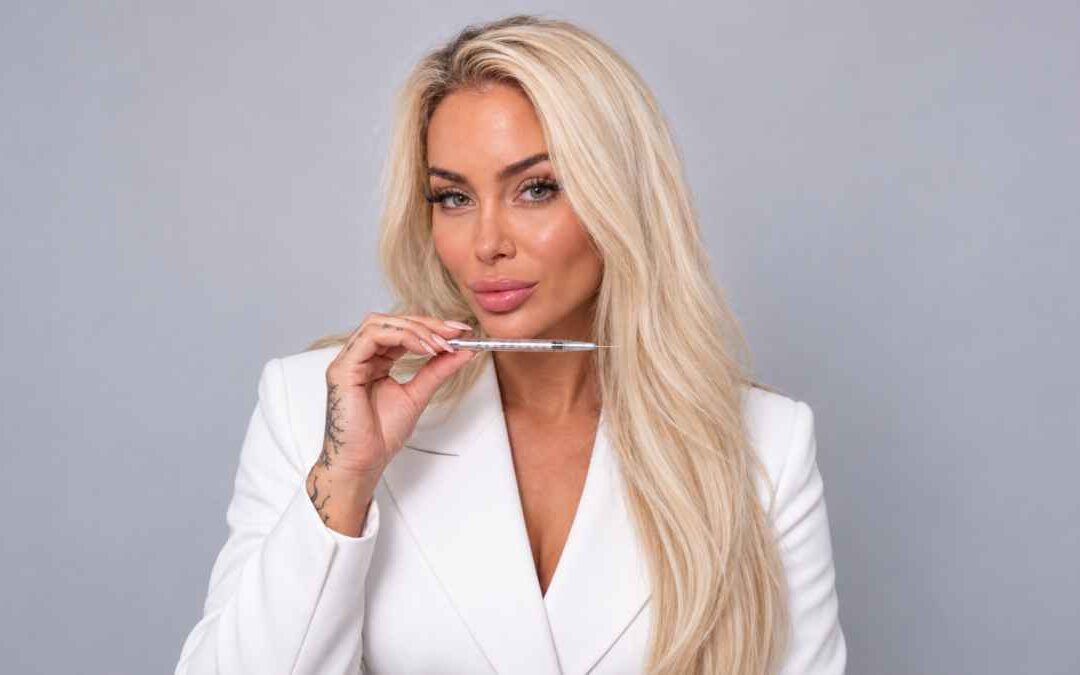Dr. Bogóné Vida Vivien fehér blézerben, szakmai portréfotón